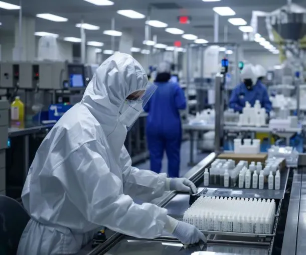 employee in ISO 14644-1 cleanroom