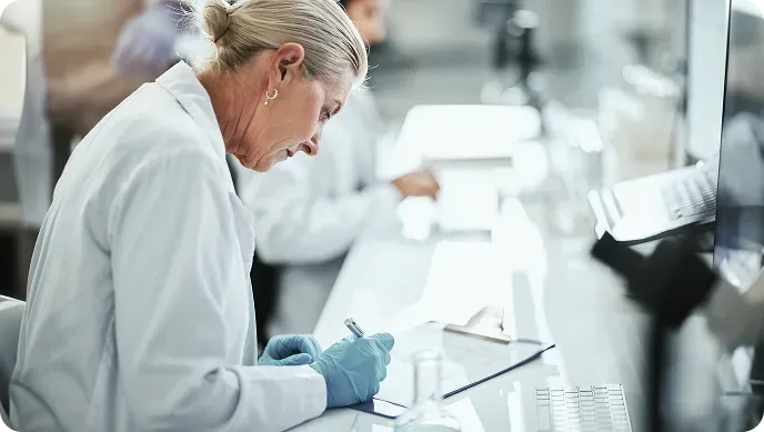 Woman working in lab