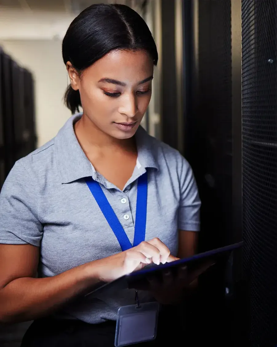 A girl with tab